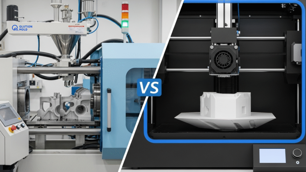 injection molding vs 3d printing