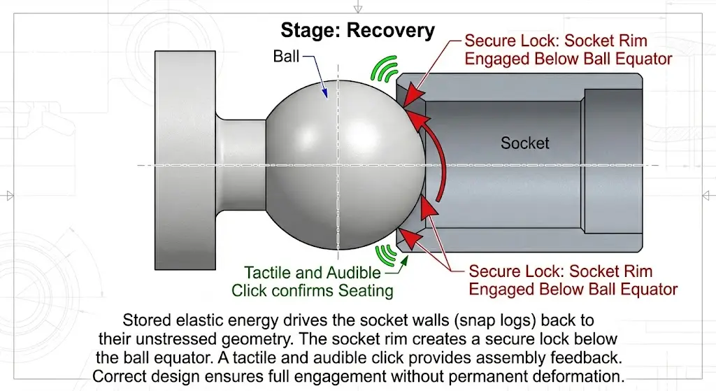 Ball socket Snap Recovery